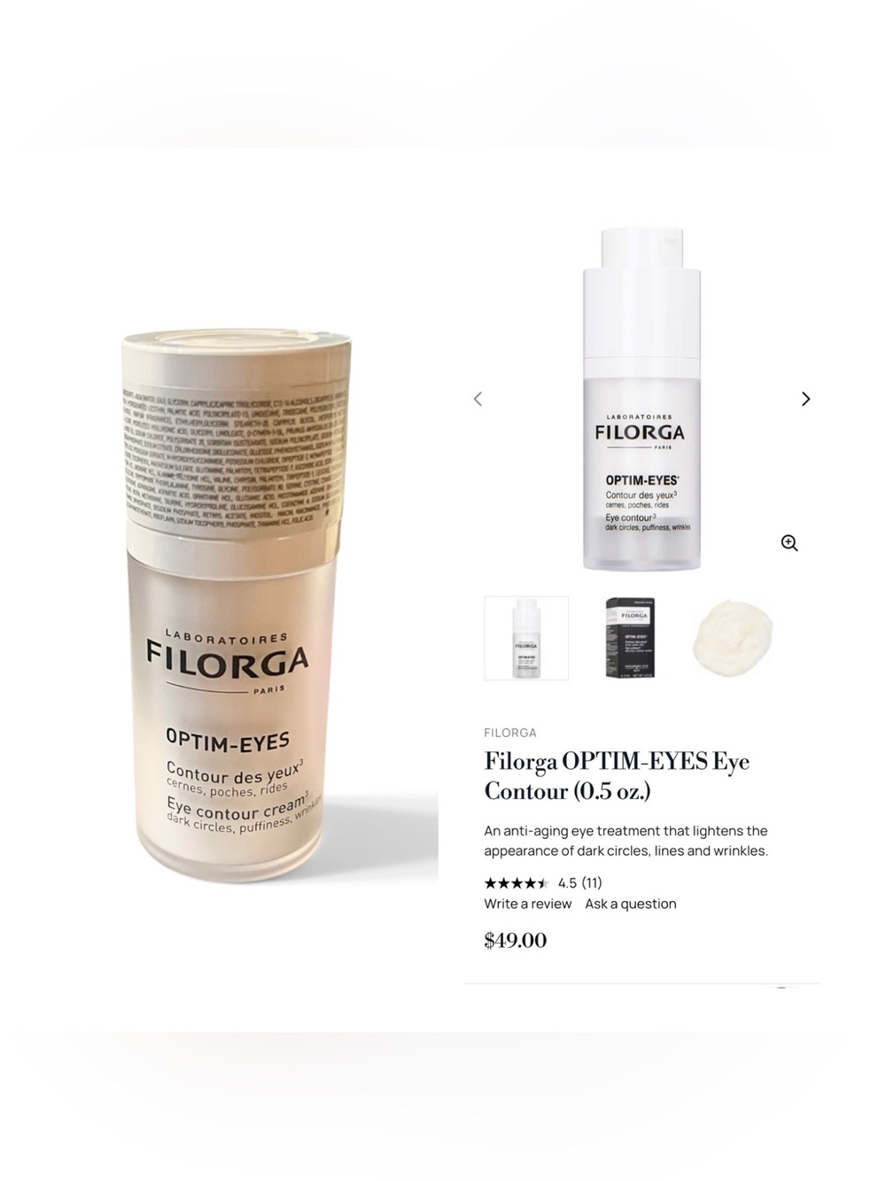 Filorga Optim-Eyes Eye Contour Size 0.5 oz Cream